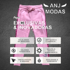 Calça Moletom Infantil Menina Moletom Flanelada Kids Linda - loja online