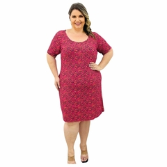 Vestido Curto Plus Size T-shirt Casual Estampado Malha - ANJ MODAS