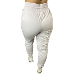 Calça Moletom De Frio Feminina Cós Alto Com Bolso Flanelada - comprar online