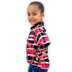 Camisa Xadrez Infantil Menina Manga Longa Festa Junina - comprar online