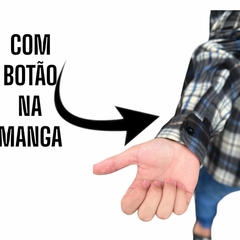 Imagem do Camisa Flanelada Xadrez Masculina Manga Longa Lenhador