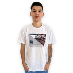 Camiseta Masculina Gangster Estampada Gola Careca - loja online