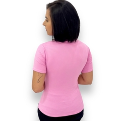 Blusinha Feminina Canelada Gola Alta De Manguinha Sem Bojo - comprar online