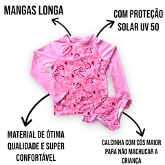 Biquíni Infantil Menina 2 Pç Calçinha Camiseta Proteção Uv50 - ANJ MODAS