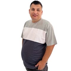 Camiseta Masculina Tamanho Grande Plus Size Gola Redonda - comprar online