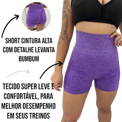 Imagem do Short Legging Academia Levanta Bumbum Sem Costura Detalhada