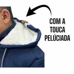 Imagem do Jaqueta Masculina Plus Size Bobojaco Gangster Aberta Touca