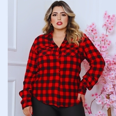 Camisa Xadrez Feminina Plus Size Festa Junina Manga Longa - comprar online