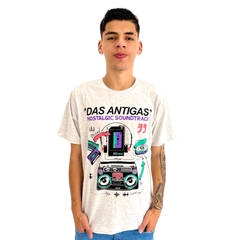 Camiseta Masculina Manga Curta Gola Careca Estampada Basica