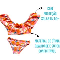 Imagem do Biquíni Infantil Cropped Menina Praia Piscina Proteção Uv 50