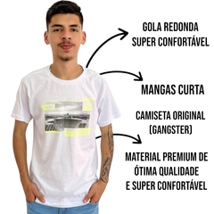 Camiseta Masculina Gola Careca Básica Gangster Manga Curta - loja online