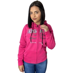 Blusa De Frio Feminina Casaco Moletom Flanelada Ziper Capuz na internet