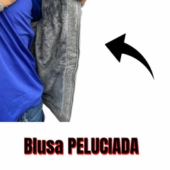 Blusa Moletom Masculina Casaco Pelo Por Dentro Aberta Capuz - comprar online