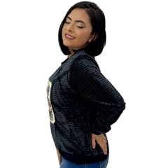 Blusa De Frio Feminina Aveludada Manga Longa Gola Careca - ANJ MODAS