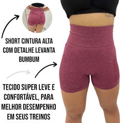 Imagem do Short Legging Academia Levanta Bumbum Sem Costura Detalhada