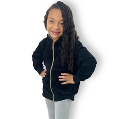 Blusa Infantil De Frio Plush Infantil Menina Aberta Capuz - comprar online