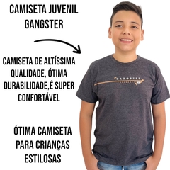 Imagem do Camiseta Menino Juvenil Gola Redonda Estampada Gangster