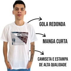 Camiseta Masculina Gangster Estampada Gola Careca - comprar online