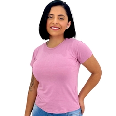 Blusa Blusinha Feminina Camiseta Baby Look Camisa Basica Lisa - ANJ MODAS