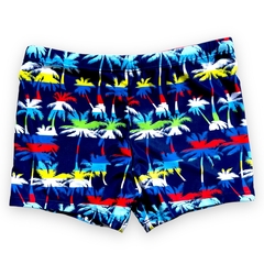 Sunga Box Boxer Juvenil Shortinho Lisa Coqueiro Masculina