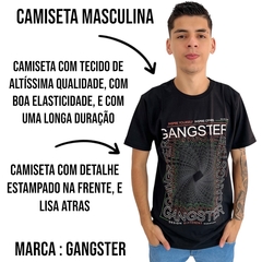 Camiseta Masculina Gansgster Malha Premium Gola Careca - comprar online