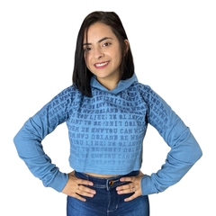 Blusa De Frio Moletom Cropped Feminina Flanelada Canguru - ANJ MODAS