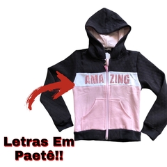 Blusa De Frio Casaco Moletom Infantil Com Zíper Aberta Olyns - ANJ MODAS