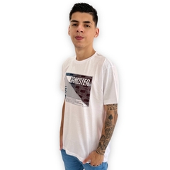 Camiseta Masculina Gangster Estampada Gola Careca