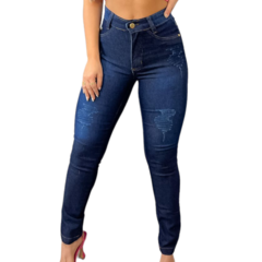 Calça Jeans Feminina Skinny Cós Alto Levanta Bumbum C/ Lycra