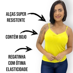 Regatinha Feminina Com Bojo Com Alcinha Detalhe Com Renda - loja online