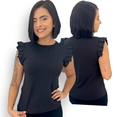 Blusinha Feminina Caneladinha Manguinha Morcego Sem Bojo