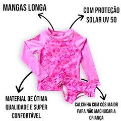 Biquíni Infantil Menina 2 Pç Calçinha Camiseta Proteção Uv50 na internet