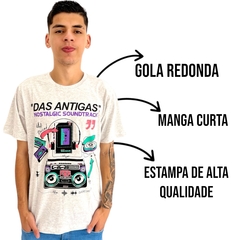 Camiseta Masculina Manga Curta Gola Careca Estampada Basica - ANJ MODAS