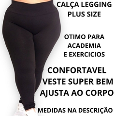 Calça Legging Feminina Suplex Plus Size Cintura Alta - ANJ MODAS