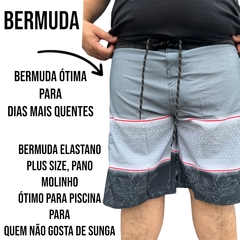 Bermuda Masculina Agua Elastano Plus Size Tamanho Grande - ANJ MODAS