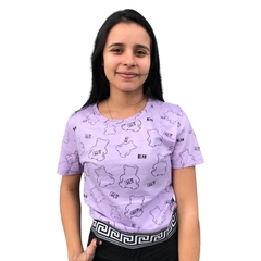 BLUSINHA FEMININA T-SHIRT CROPPED PREMIUM URSINHO - ANJ MODAS