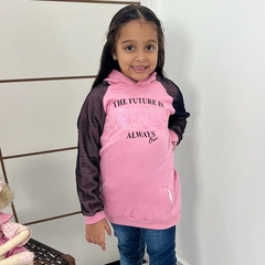 Blusa De Frio Casaco Moletom Comprido Flanelado Menina Cangu na internet