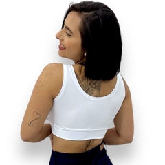 Blusinha Cropped Feminino Curto Decote Em V Com Bojo