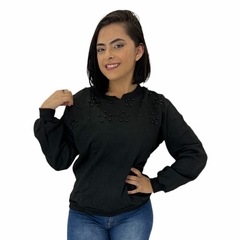 Blusa Casaco Manga Longa Moletinho Feminina Sem Capuz Basica na internet