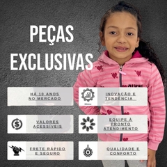 Blusa De Frio Casaco Moletom Infantil Zíper Menina Olyns - ANJ MODAS