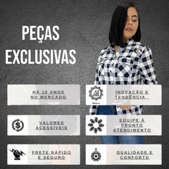 Camisa Xadrez Feminina Blusa Camiseta Manga Longa Junina na internet