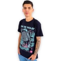 Camiseta Masculina Manga Curta Gola Careca Estampada Basica