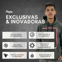 Blusa Flanelada Frio Moletom Canguru Masculina Capuz Inverno - comprar online