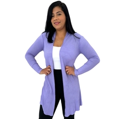 Cardigã Cardigan Feminino Aberto Casaquinho Longo Detalhado - ANJ MODAS