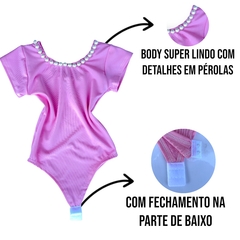 Body Bori Blusinha Infantil Com Manguinha Perola Menina