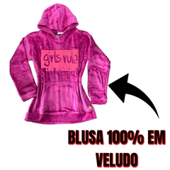 Imagem do Blusa De Moletom Casaco Menina Infantil Olyns Premium