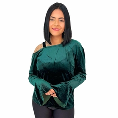 Blusinha Blusa Feminina Manga Longa Morcego Camurça Inverno