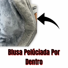 Blusa Moletom Feminina Aberta Com Capuz Peluciada Por Dentro na internet