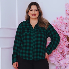 Camisa Xadrez Feminina Plus Size Festa Junina Manga Longa na internet