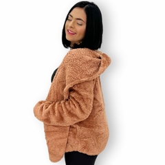 Casaco Sobretudo Teddy Feminino Inverno Peluciado Peludo na internet